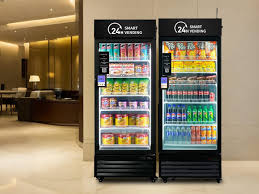 AI cashless beverage vending machine for business lobbies and waiting rooms